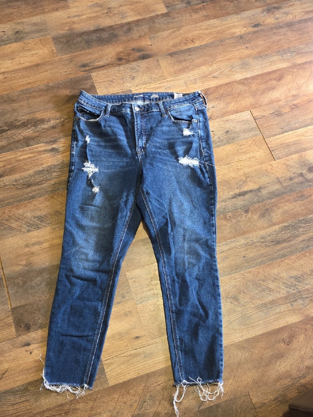 Old Navy Distressed Indigo Skinny Jeans